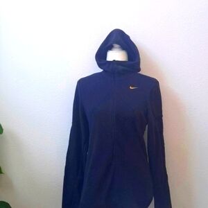 Women's Black Nike Swoop Logo Therma Fit 3/4 Hoodie size Small